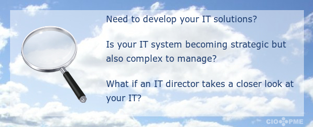 Need to develop your IT solutions? Is your IT system becoming strategic but also complex to manage? What if an IT manager takes a closer look at your IT?