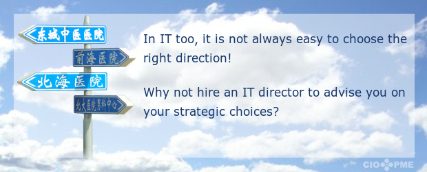 In IT too, it is not always easy to choose the right direction! Why not hire an IT director to advise you on your strategic choices?