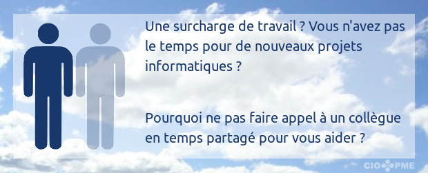 Une surcharge de travail ? Vous n'avez pas le temps pour de nouveaux projets informatiques ? Pourquoi ne pas faire appel à un collègue en temps partagé pour vous aider ?